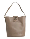 Roberto Cavalli Woman Handbag Khaki Size - Soft Leather In Beige