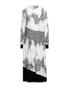 Manila Grace Woman Midi Dress White Size 8 Viscose In White