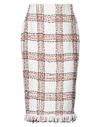 Elisabetta Franchi Woman Midi Skirt White Size 6 Polyamide, Viscose In White