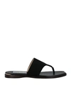 Jimmy Choo Woman Toe Strap Sandals Black Size 11 Soft Leather In Black