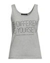 Frankie Morello Woman Tank Top Light Grey Size Xl Cotton In Grey
