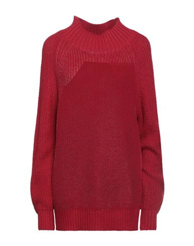 Kaos Woman Turtleneck Red Size M Acrylic, Wool, Viscose, Alpaca Wool