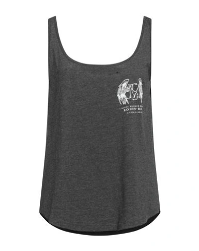 Massimo Sabbadin Woman Tank Top Lead Size M Cotton In Grey