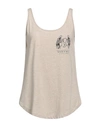 Massimo Sabbadin Woman Tank Top Beige Size M Cotton In Beige