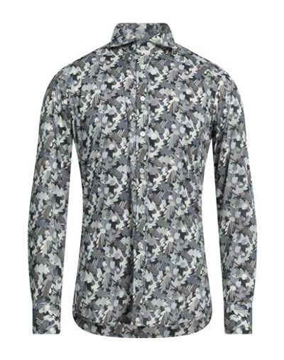 Bastoncino Man Shirt Grey Size 15 ½ Cotton