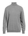 Herman & Sons Man Turtleneck Light Grey Size 3xl Wool, Cashmere