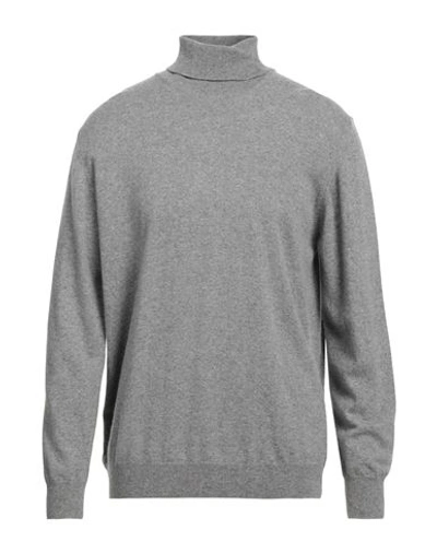 Herman & Sons Man Turtleneck Light Grey Size Xxl Wool, Cashmere