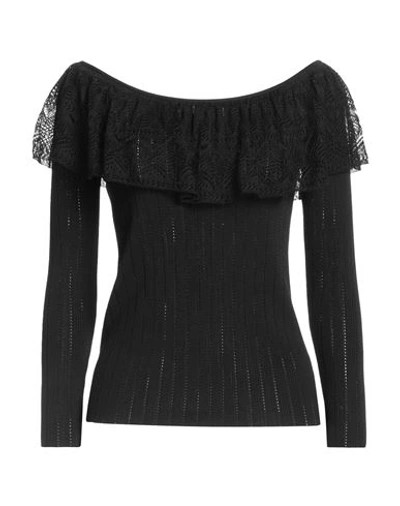 Carolina Herrera Woman Sweater Black Size M Viscose, Cotton, Polyamide