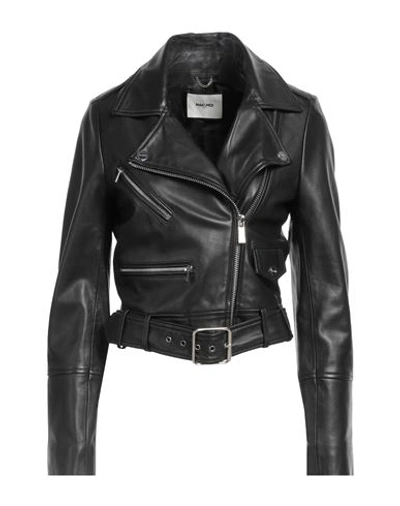 Max & Moi Woman Jacket Black Size 10 Lambskin