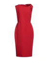 Access Fashion Woman Midi Dress Red Size Xl Polyacrylic, Elastane