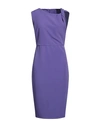 Access Fashion Woman Midi Dress Mauve Size S Polyacrylic, Elastane In Purple