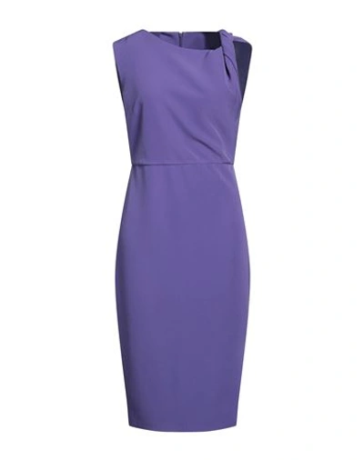 Access Fashion Woman Midi Dress Light Purple Size S Polyacrylic, Elastane