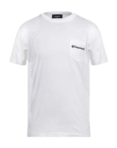 Dsquared2 Man T-shirt White Size Xl Cotton