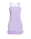 Vicolo Woman Mini Dress Lilac Size S Polyester, Elastane In Purple