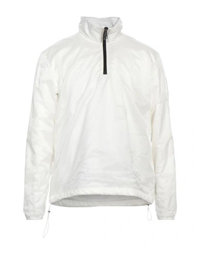 Cooperativa Pescatori Posillipo Man Jacket White Size L Cotton, Polyurethane, Polyamide, Polyester