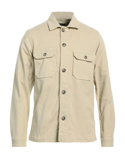 Why Not Brand Man Shirt Sand Size S Cotton, Elastane In Beige