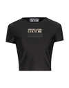 Versace Jeans Couture Woman T-shirt Black Size 4 Polyamide, Elastane In Black