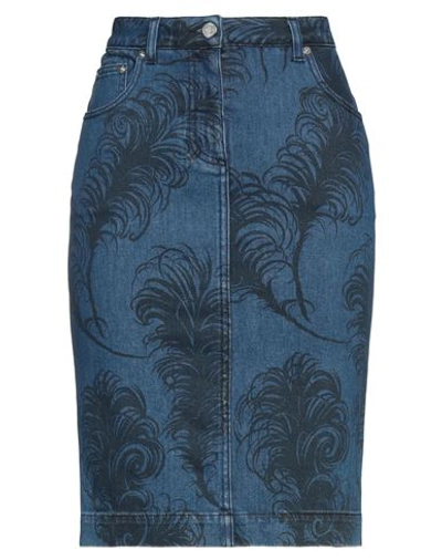 Moschino Woman Denim Skirt Blue Size 4 Cotton, Elastane