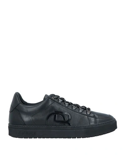 Baldinini Man Sneakers Black Size 12 Soft Leather