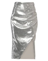 Haveone Woman Midi Skirt Silver Size S Polyester In Silver