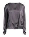 Maliparmi Malìparmi Woman Top Lead Size 6 Acetate, Viscose In Grey