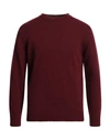 LANIFICIO PUBBLICO LANIFICIO PUBBLICO MAN SWEATER BURGUNDY SIZE 48 WOOL, POLYAMIDE