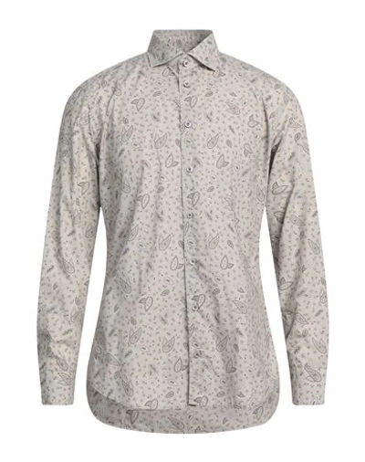 Bastoncino Man Shirt Grey Size 16 Cotton