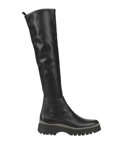 Baldinini Woman Knee Boots Black Size 11 Calfskin