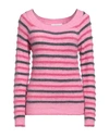 Kaos Woman Sweater Pink Size S Polyamide, Acrylic, Polyester, Wool, Viscose In Pink