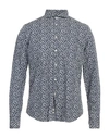 Gmf 965 White And Blue Floral Shirt In White