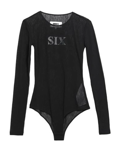Mm6 Maison Margiela Woman Sweater Black Size Xs Polyester, Viscose, Elastane