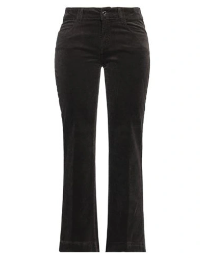 Caractere Caractère Woman Pants Dark Brown Size 27 Cotton, Modal, Elastane In Brown