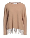 Kaos Woman Sweater Camel Size S Viscose, Polyester, Polyamide In Beige