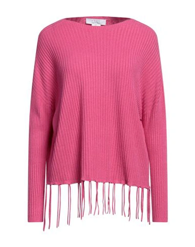 Kaos Woman Sweater Fuchsia Size M Viscose, Polyester, Polyamide In Pink
