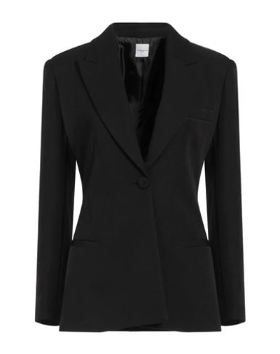 Eleonora Stasi Woman Blazer Black Size 10 Viscose, Nylon, Elastane
