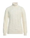 Bellwood Man Turtleneck Cream Size 46 Virgin Wool In White