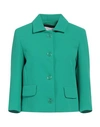 Caractere Caractère Woman Blazer Green Size 12 Polyester