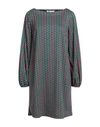 Caractere Caractère Woman Mini Dress Emerald Green Size 8 Viscose, Polyester, Elastane In Green