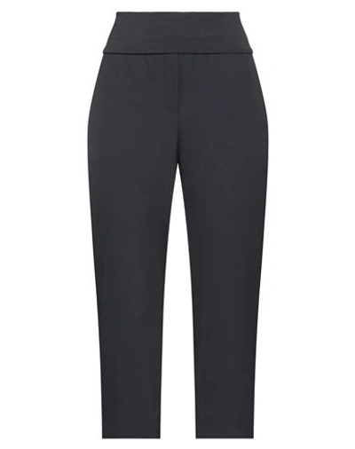 Manila Grace Woman Pants Charcoal Size 2 Cotton, Elastane In Grey