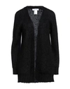 Kaos Woman Cardigan Black Size M Acrylic, Polyamide, Mohair Wool