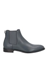 Baldinini Man Ankle Boots Grey Size 13 Soft Leather