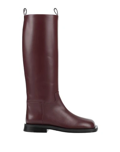 Proenza Schouler Woman Knee Boots Burgundy Size 9 Soft Leather In Red
