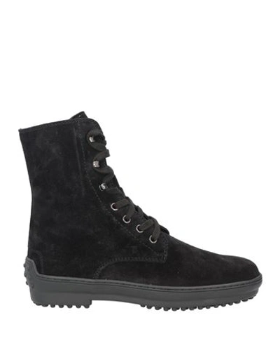 Tod's Woman Ankle Boots Black Size 5.5 Leather In Black