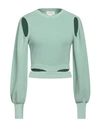 Vicolo Woman Sweater Light Green Size Onesize Viscose, Polyester