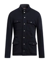 Stewart Man Jacket Navy Blue Size L Cotton In Navy Blue