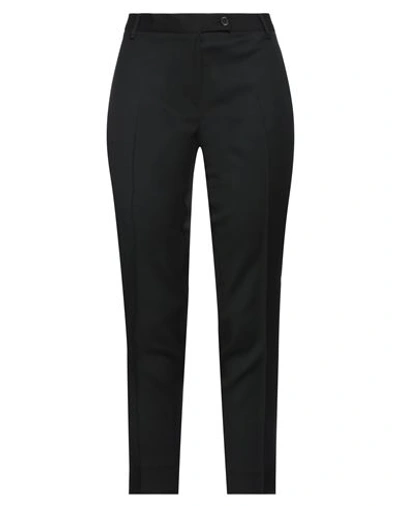 Sangermano Woman Pants Black Size 14 Polyester, Virgin Wool, Elastane