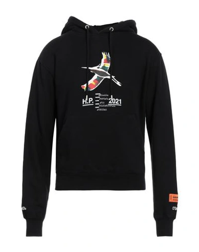 Heron Preston Man Sweatshirt Black Size Xs Cotton, Elastane, Polyester