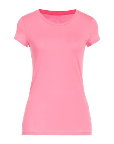 Armani Exchange Woman T-shirt Fuchsia Size Xl Cotton In Pink