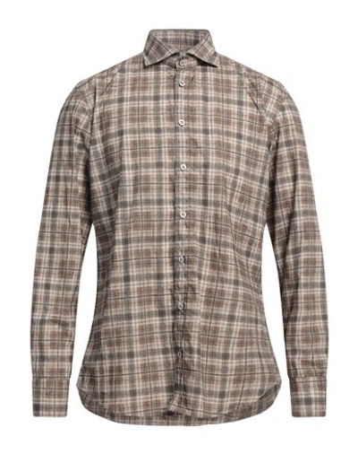 Bastoncino Man Shirt Dove Grey Size 16 Cotton
