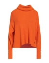 Fly Girl Woman Turtleneck Orange Size M Viscose, Polyester, Nylon